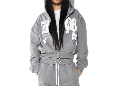 Grey star ZIQO Womens Hoodie