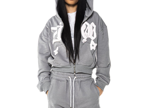 Grey star ZIQO Womens Hoodie