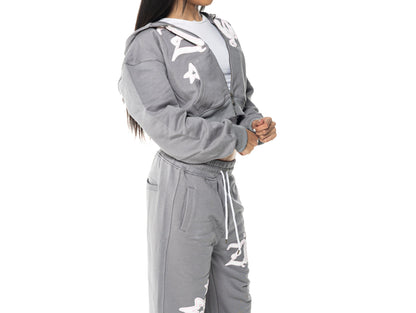 Grey star ZIQO Womens Hoodie