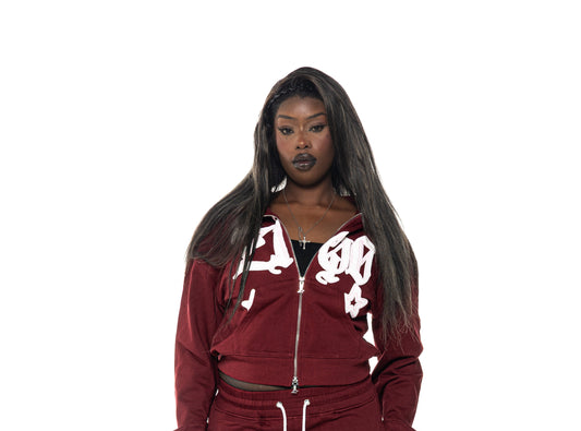 Maroon star ZIQO Womens Hoodie